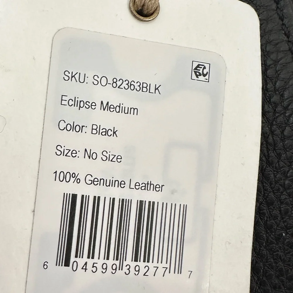 HOBO Eclipse Medium Classic Black 100% Leather‎ Hobo Bag NWT